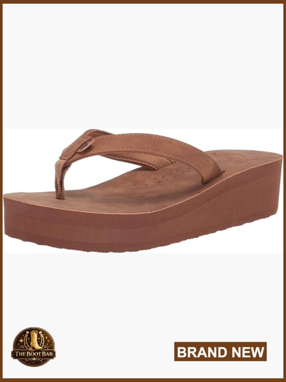 Woven Wedge Flip Flop Sandals - EVA Footbed, Slip On, Open Toe